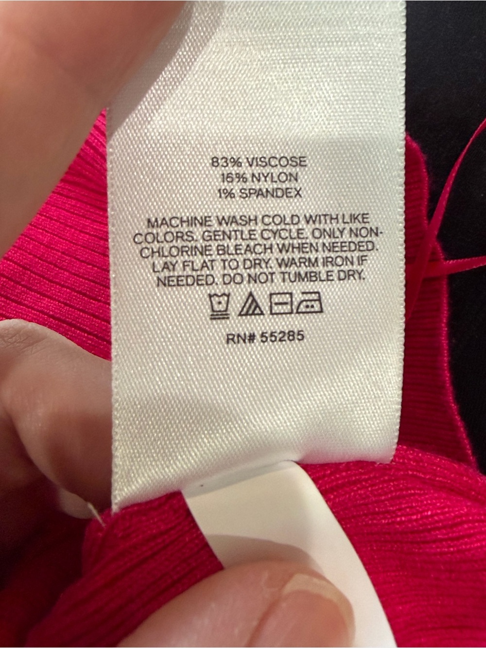 Express NWT Pink One Shoulder Ruffle Ribbed Sweater Knit Top Size XS Fuchsia - Picture 6 of 7